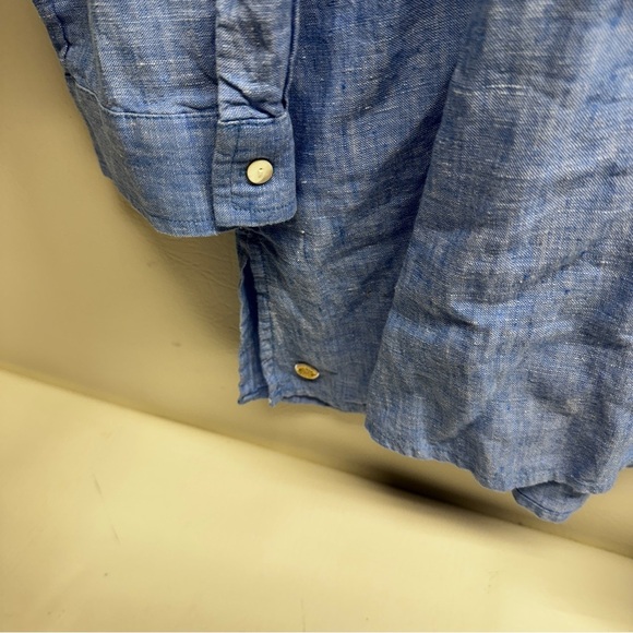 Lilly Pulitzer linen sea view Women's Blue Button-Up Shirt size XL NWT - Picture 4 of 11